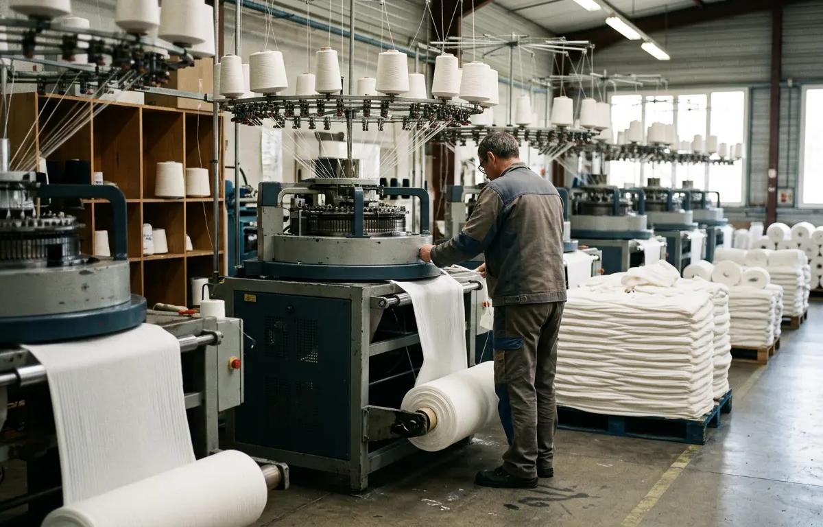 Illustration de l'activité de Maill'Tub (Fabrication de tricots tubulaires (étoffes à mailles) pour usages médicaux et orthopédiques, alimentaires et industriels, Port-Brillet) — France Capital Transmission