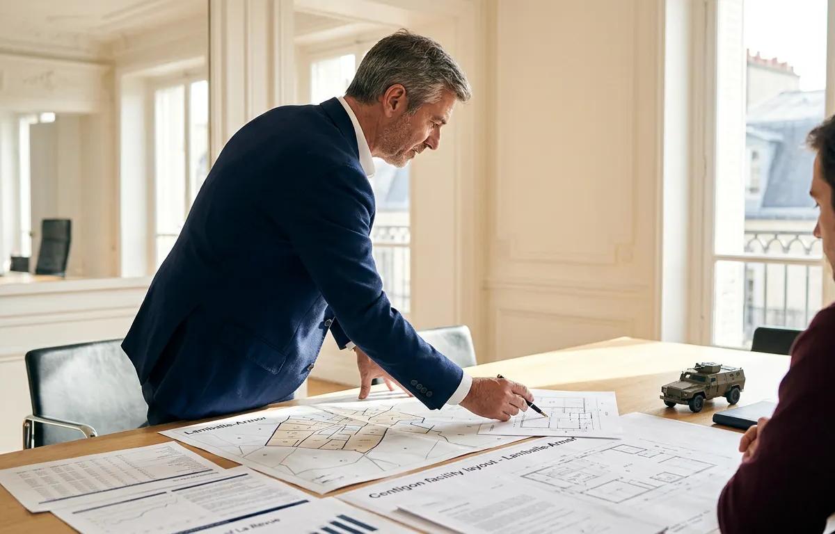 Illustration éditoriale — Roshel acquiert Centigon (blindage de véhicules, Lamballe (Opérations capitalistiques), France Capital Transmission