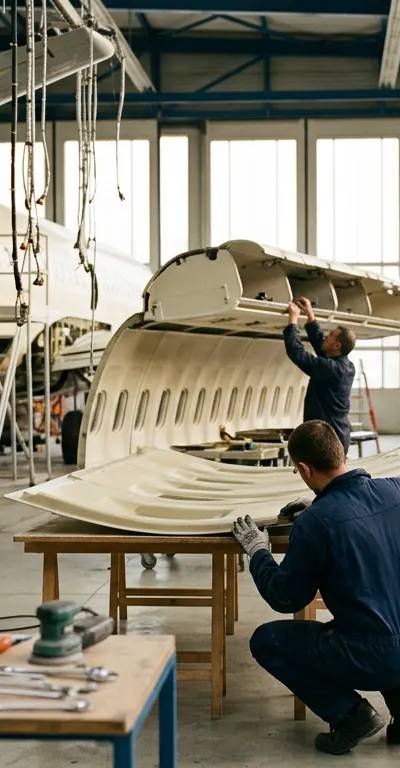 Illustration de l'activité de Aircraft Cabin Leader (Rénovation et maintenance de cabines d'avions : aménagement, peinture, réparation de composites, contrôle non destructif, Chennevières-lès-Louvres) — France Capital Transmission